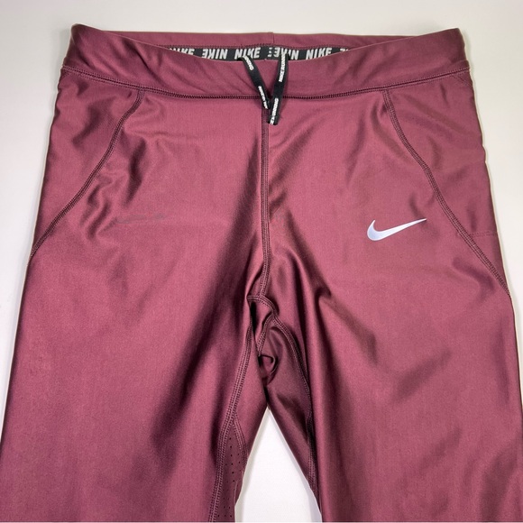Nike burgundy leggings size L - Picture 2 of 6